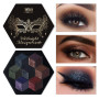 Palette Fards à Paupières Smokey Noir, Maquillage Halloween Gothique, Paillettes, Shimmer et Mat, Midnight Masquerade 21 Couleur