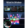 DEALAZOT Adaptateur CarPlay sans Fil Plug & Play pour iPhone – Convertit Le Filaire en sans Fil, Compatible USB/Type-C, pour Véh