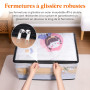 Lifewit Pack de 6 Sac de Rangement Transparent 60L, Sac Rangement Vetement en PVC, Housse de Couette Pliable avec Poignées, Boit