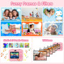 ASTGMI Appareil Photo Enfant, Appareil Photo Instantané 2.4" Écran avec Papier d'impression et Carte 32GB, Mode Video et Selfie,