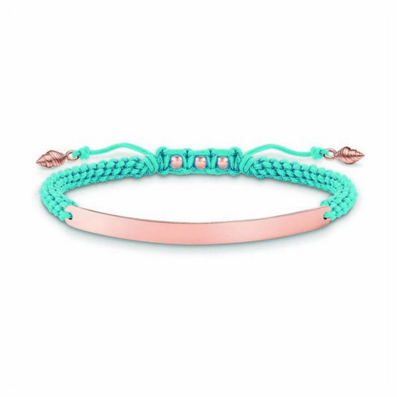 Image secondaire de Bracelet Femme Thomas Sabo LBA0062-597-1 Bleu Or rose Argent