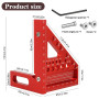 TNEDFOD 3D Multi Angle Équerre Menuisier, Équerre Charpentier Règle de Mesure pour le Travail du Bois, Multifonctionnel en Alumi