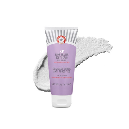 First Aid Beauty – Gommage Corps KP Bump Eraser avec 10% d’AHA, Exfoliant à l’Acide Glycolique et Lactique, Réduit les Bosses de