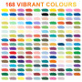Laconile 168 Couleurs Feutre Acrylique, Stylos Acryliques à Pointe Pinceau pour le Coloriage Adulte ，Acrylic Paint Markers pour 