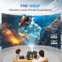 [Apps Intégrées | Native 4K FHD 1080P] 12000 Lumens Vidéoprojecteur avec WiFi 6 et Bluetooth 5.4 Mini Projecteur Rotation 270° A