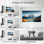[Apps Intégrées | Native 4K FHD 1080P] 12000 Lumens Vidéoprojecteur avec WiFi 6 et Bluetooth 5.4 Mini Projecteur Rotation 270° A