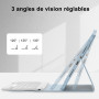 WAVATA Clavier pour Redmi Pad Pro 12.1"/Xiaomi Poco Pad 2024, Étui Clavier pour Xiaomi Redmi Pad Pro Magnétique Bluetooth Amovib