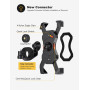 Grefay Support Téléphone Vélo Moto Porte Telephone Velo Universel Support Telephone Trotinette Electrique, Scooter, VTT avec 360