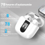 JBES Ecouteurs Bluetooth sans Fil, Écouteurs sans Fil Bluetooth 5.4, 6 Micro ENC Anti Bruit, Basses Puissantes, 60H de Lecture, 