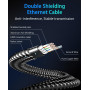 ARISKEEN Cat 8 Câble Ethernet 30M, Cat8 Tressé Plat Haut Débit (40Gbps 2000Mhz/s) Gigabit Rj45 STP Câble Blindé Internet Réseau 