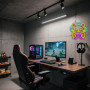 Looklight Panneau néon LED « Gaming Cat » - Pour décoration, néon - À intensité variable - Avec USB - Pour salle de jeux, chambr