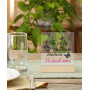 Putuo Decor Cadeau Maman Acrylique Rectangulaire – Tu ES La Meilleure Maman du Monde Entier, Message avec Papillons Colorés