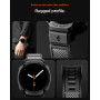 Spigen Rugged Armor Pro Coque avec Bracelet Compatible avec Samsung Galaxy Watch 8 44mm (2025) - Noir Mat