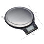 Amazon Basics Balance de cuisine numérique, sans bisphénol A, en acier inoxydable avec affichage LCD (piles fournies), Noir