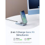 UGREEN MagFlow Qi2 25W Chargeur Induction 2 en 1 Certifié Pliable Compatible avec MagSafe iPhone 17 16 15 14 13 12 Air Plus Pro 