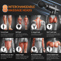 Pistolet de Massage Musculaire, Masseur de Muscle Profonds Massage gun avec 32 Niveaux Réglables, 8 Têtes de Massage Pistolet Ma