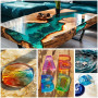 FansArriche Colorant Resine Epoxy - 24 Couleurs × 10 ml Pigment Resine Epoxy AB, Translucide Hautement Concentré Pigment Liquide