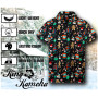King Kameha Funky Chemise-Hawaienne Noël Homme Coupe-Régulière Manche-Courte Père-Noël X-Mas Pain-D'épices Unisexe