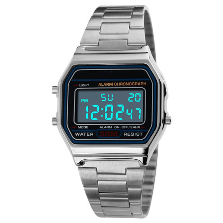Nicoone Montre de sport de luxe en acier inoxydable étanche jusqu'à 30 m