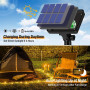 Lot de 2 Guirlande Solaire Exterieur, Totale 16m 160LED Lumineuse Étanche, 8 Modes Décoration pour Jardin Terrasse Cour Noël Mar