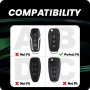 LELNOOS Coque Clé Voiture, Silicone Étui Cle Etui Clef Protecteur Cache Cles pour Ford Fiesta Puma Ka Kuga Focus Ecosport Transi