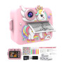 Appareil Photo Instantané Enfants Licorne 2.4" Écran, Vidéo 1080P & Zoom 16X, Appareil Photo Enfant avec Impression Thermique sa