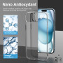 Jupitrix Coque for iPhone 15 6,1 Pouces, Coque Transparente Anti-Jaunissement Telephone Case Antichoc Housse Mince Étui de Prote
