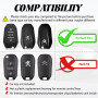TOOMUME Coque Clé TPU, Etui Clé Étui Clé Adapté pour Peugeot 208 308 508 2008 3008 5008 Rifter Citroen C3 Arricross C4 Picasso D