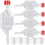 TTYSHIP® 5 Pièces Barboteur Fermentation, Airlock Fermentation en Plastique Transparent avec 5 Bonde de Fermentation pour Brasse