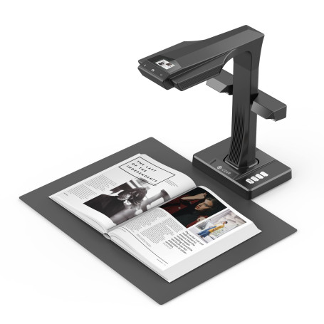 CZUR ET16 Plus Scanner de Documents & Livres, OCR Multilingue, Scan A3 Documents, 16 HD Megapixels, Support macOS & Windows, Con
