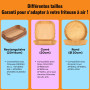 Lot de 100 Papiers Cuisson pour Ninja Air Fryer MAX AF180EU, AF180EUCP, AF140EU, Feuilles Jetables 20cm Antiadhésives et Impermé