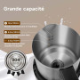 MOOSUM Mousseur à Lait Électrique 500ml, Mousseur à Lait Chaud et Froid Automatique, Chauffe-Lait Automatique, Machine à Chocola