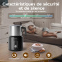 MOOSUM Mousseur à Lait Électrique 500ml, Mousseur à Lait Chaud et Froid Automatique, Chauffe-Lait Automatique, Machine à Chocola