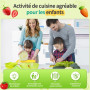 EURYUNG Kit Couteaux Sécurité de Cuisine pour Enfants - 17 Pièces Couteau Montessori Enfants pour Couper et Cuire des Fruits ou 