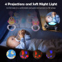 Weinsamkeit Mobile Musical Lit Bébé, Mobile Musicale Bebe avec Veilleuse et Projecteur Mobile Lit Bébé avec 150 Berceuses Hochet