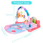 AOMIG Tapis d'eveil Piano,Tapis d'eveil Bebe Tapis de Musical pour Bebe Contient 5 Jouets Suspendus Amovibles 3 Modes de Clavier