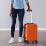 Amazon Basics Valise de voyage à roulettes pivotantes, Orange Brûlée, 55 cm
