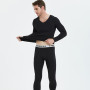 XFSRG Ensemble de sous-Vêtements Thermiques Homme Haut Bas Manches Longues Léger et Chaud pour Hiver Ski Course Randonnée Sport 