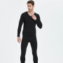 XFSRG Ensemble de sous-Vêtements Thermiques Homme Haut Bas Manches Longues Léger et Chaud pour Hiver Ski Course Randonnée Sport 