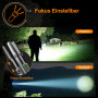 Relybo Lampe Torche Led Ultra Puissante, Torche Led Puissante Rechargeable 500000 Lumen, Lampe Tactique, 2 Interrupteurs, Gradat