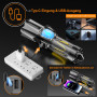 Relybo Lampe Torche Led Ultra Puissante, Torche Led Puissante Rechargeable 500000 Lumen, Lampe Tactique, 2 Interrupteurs, Gradat