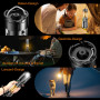 Relybo Lampe Torche Led Ultra Puissante, Torche Led Puissante Rechargeable 500000 Lumen, Lampe Tactique, 2 Interrupteurs, Gradat
