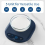 Vitafit 15kg Balance de Cuisine, Usine Professionnelle DEPUIS 2001, 6 Unités et Fonction Tare Acier Inoxydable Smart Digital Bal