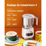 Hazel Quinn Mousseur à Lait Électrique en Acier Inoxydable, Multifonctionnel 5 en 1, Chauffe Lait Électrique, Machine à Chocolat