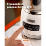 Hazel Quinn Mousseur à Lait Électrique en Acier Inoxydable, Multifonctionnel 5 en 1, Chauffe Lait Électrique, Machine à Chocolat