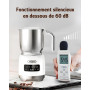Hazel Quinn Mousseur à Lait Électrique en Acier Inoxydable, Multifonctionnel 5 en 1, Chauffe Lait Électrique, Machine à Chocolat