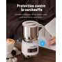 Hazel Quinn Mousseur à Lait Électrique en Acier Inoxydable, Multifonctionnel 5 en 1, Chauffe Lait Électrique, Machine à Chocolat