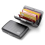 ÖGON -DESIGNS- Porte-Cartes en Aluminium avec Fermoir en métal, Protection RFID Contre la fraude et la démagnétisation, Portefeu