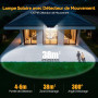 TECKNET Lampe Solaire Extérieur, 4200LM, 416 LEDs, Éclairage à 300°, 3 Modes, avec Détecteur de Mouvement, Lumiere Solaire Étanc