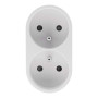 Multiprise biplite pour façade 16A - Blanc - Zenitech